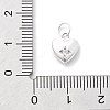 925 Sterling Silver Cubic Zirconia Pendants STER-Q001-03S-02-3