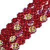 Baking Paint Electroplate Transparent Glass Beads Strands EGLA-Q136-04A-06-1