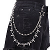 Punk Style Star Alloy with Aluminium Spiked Cone Double Layered Chain Belts for Pants FS-WGA3437-03-1