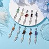 Alloy Feather Pendant Decoraton HJEW-JM02033-2