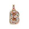 Brass Micro Pave Cubic Zirconia Pendants KK-C076-29B-G02-1