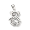 Brass Micro Pave Cubic Zirconia Pendants KK-P230-03P-2