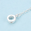 925 Sterling Silver Micro Pave Clear Cubic Zirconia Chain Extenders STER-N016-54S-5