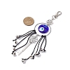 Key Alloy & Glass Evil Eye Pendants Decoraiton HJEW-JM01283-01-2