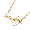 Ion Plating(IP) 304 Stainless Steel Word Audrey Pendant Necklace for Women NJEW-A004-24G-1