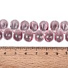 Baking Paint Transparent Glass Beads Strands GL-N005-02A-D03-4