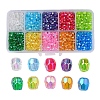 AB Color Plated Eco-Friendly Transparent Acrylic Beads TACR-CJ0001-13-1