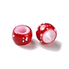 Spray Painted ABS Plastic European Beads KY-G033-01A-04-2