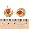 304 Stainless Steel Pave Natural Carnelian(Dyed & Heated) Pendants STAS-P380-19G-02-3