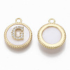 Brass Micro Pave Cubic Zirconia Pendants KK-T062-04G-NF-2