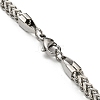 201 Stainless Steel Wheat Chains Necklace STAS-Z056-05P-3
