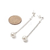 Brass Rhinestone Strass Chains Dangle Stud Earrings EJEW-TA00195-3