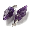 Natural Amethyst Pointed Pendants G-F766-08AS-06-2