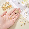50Pcs 201 Stainless Steel Flat Round Stud Earring Findings STAS-UN0060-69-2