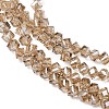Electroplate Transparent Glass Beads Strands GL-CBA7A17-01A-10-2