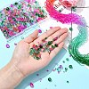 6 Styles Gradient Color Transparent Painted Glass Beads Strands DGLA-YW0001-28A-6