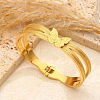 304 Stainless Steel Hinged Bangles for Women BJEW-E113-02G-1