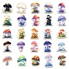 50Pcs Colorful Cartoon Mushroom PVC Stickers PW-WGEB4DD-01-2