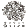 100Pcs 10 Styles Tibetan Silver Beads FIND-FG0003-84-1