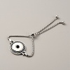 Alloy Interchangeable Snap Link Slider Bracelet Settings with Box Chains BJEW-WH0014-005E-1