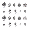 100 pcs 10 Style Tibetan Style Alloy Pendants TIBEP-CJ0001-35-1