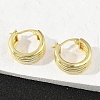 Stripe Brass Enamel Hoop Earrings EJEW-M082-02PG-5