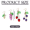 4 Pairs 304 Stainless Steel Dangle Earrings EJEW-HS00014-2
