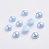 Spray Painted Imitation Pearl Acrylic Cabochons ACRP-F001-8mm-FP32-1