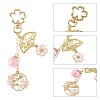 Alloy Enamel Pendant Keychains HJEW-FS00052-02-3