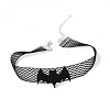 Halloween Themed Cloth Mesh Chocker Necklace for Women HAWE-PW0001-234B-1