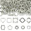 100Pcs 10 Styles Tibetan Style Alloy Bead Frame FIND-CJ0003-76-1