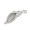 Brass Micro Pave Cubic Zirconia Pendants KK-A269-24P-2