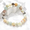 Natural Flower Amazonite Beads Stretch Bracelets BJEW-F380-01-B09-1