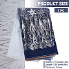 Polyester Snowflake Pattern Gauze Stained Silver Fabric AJEW-WH0314-911B-2