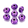 UV Plating Iridescent Transparent Acrylic European Beads OACR-E033-22-04-1