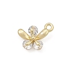Brass Micro Pave Clear Cubic Zirconia Charms CU-CBA3D76-03G-02-1