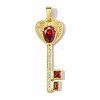 Brass Micro Pave Cubic Zirconia Pendants CU-OY002-05G-02-1