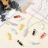40Pcs Opaque Resin Pendants RESI-ME0001-42-4