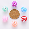 Opaque Striped Acrylic Beads MACR-S373-27A-3
