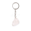 Raw Rough Natural Quartz Crystal Pendant Keychains FIND-PW0017-09A-1