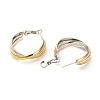 202 Stainless Steel Triple Hoop Earrings with 304 Stainless Steel Pins EJEW-C076-02MC-2