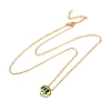Brass Pave Cubic Zirconia Birth Stone Constellation Pendant Cable Chain Necklaces LS-NJEW-D334-01G-11-4