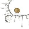 Star & Crescent Moon Alloy Pendant Necklaces NJEW-TA00119-3