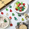 30Pcs Christmas Theme Transparent Glass Beads GLAA-YW0003-85-5