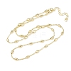Brass Oval Ball Chain Necklaces for Men Women NJEW-L012-03G-4