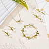 ANATTASOUL Plastic Pearl Beaded Flower of Life Dangle Earrings & Link Chain Bracelet & Pendant Necklace SJEW-AN0001-19-7