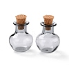 Round Glass Cork Bottles Ornament X-GLAA-D002-03E-1