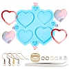 DIY Heart Shape Earring Silicone Mold Kits DIY-OC0002-79-1