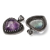 Natural Fluorite Pendants G-A095-01AS-03-2