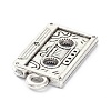 Tibetan Style Alloy Cassette Tape Pendants X-PALLOY-D203-01AS-3